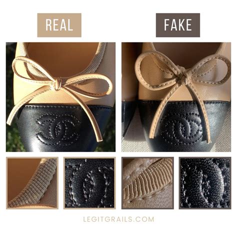 real vs fake chanel flats